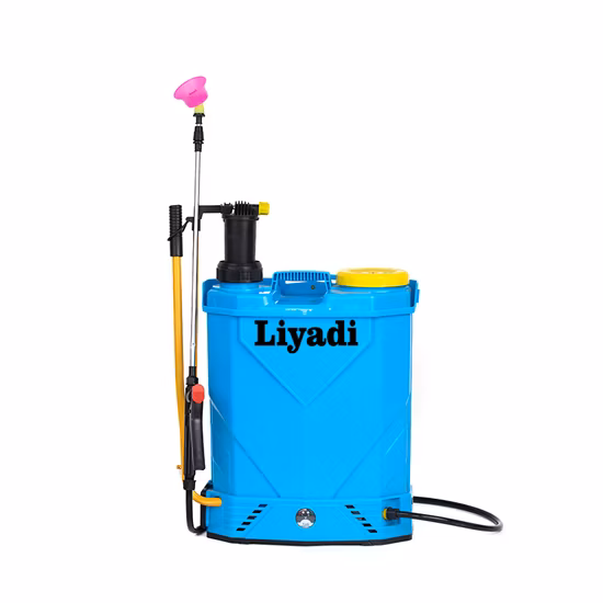16L Plástico agrícola PP PE Manual Batería Eléctrica 2 en 1 Mochila Mochila Bomba eléctrica de alta presión Gatillo agrícola para jardín Rociador portátil